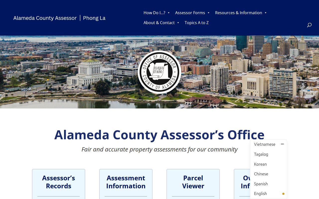 San Leandro residents directory view of Alameda County Assessor information